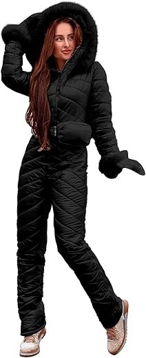 Conjunto de calça de esqui feminino à prova d'água com isolamento térmico, conjunto com zíper, macacão para esportes de neve