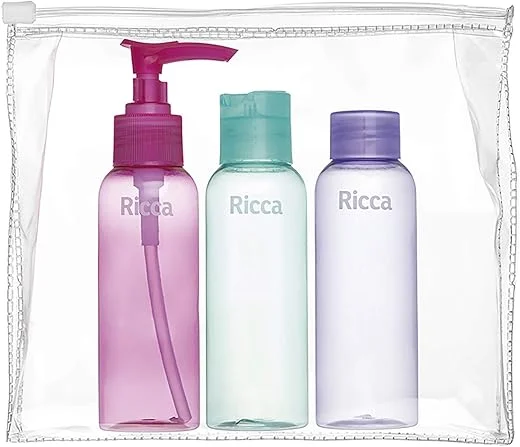 Conjunto De Viagem, Ricca, Azul/ Rosa/Lilás