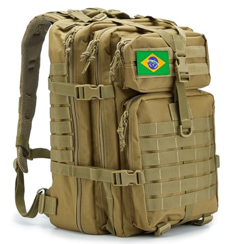 QT&QY Mochila Tática Militar de 45L Molle mochila trilha Assalto de 3 Dias Sobrevivência Emergência Caminhadas e Trekking Camuflagem Caça Rucksack