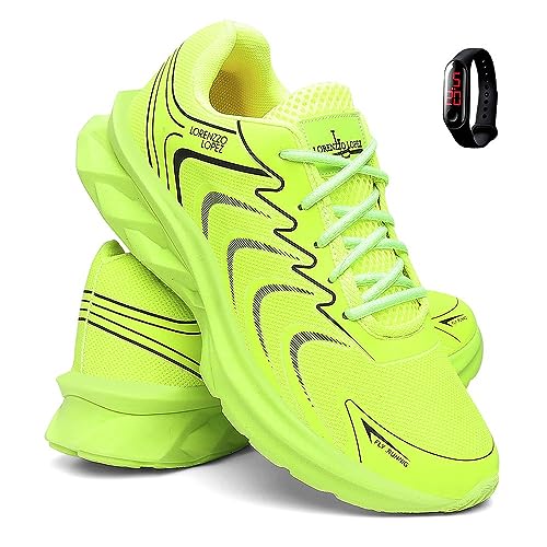 Tênis Masculino Para Academia/Caminhada + Relogio Digital - Verde/43