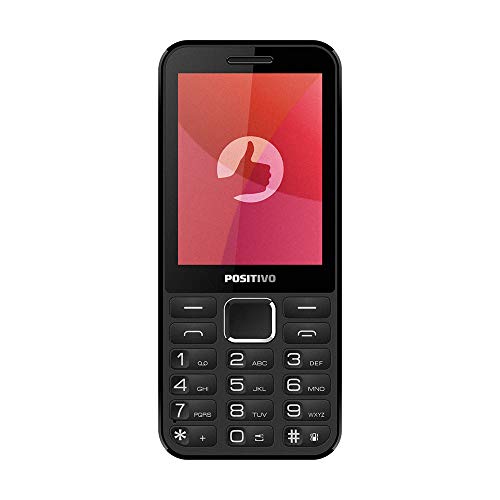 Celular Positivo P28, Dual chip, Tela 2.8'', Memória interna 32MB, RAM 24MB, Preto