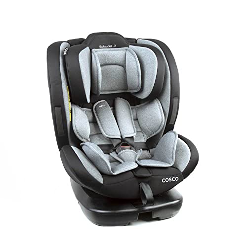 Cosco Kids, Cadeirinha Evolutty 360 X, 0 a 36kg, com Giro 360º e Isofix, Cinza Mescla