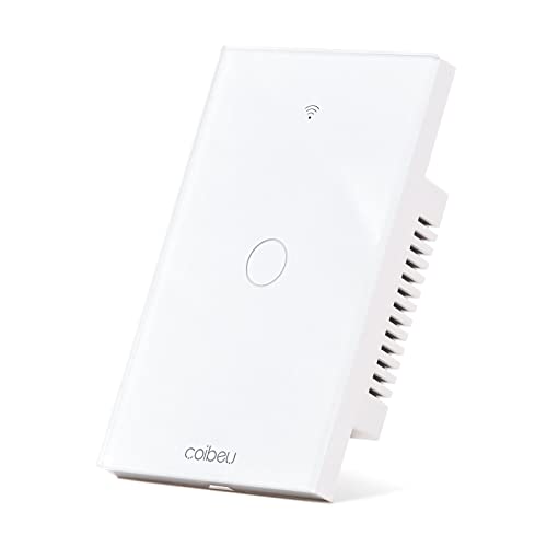 Interruptor Inteligente WiFi, Interruptor Smart Sem Fio Doméstico Multifuncional, Controle Remoto de Eletrodomésticos Por Celulares, Interruptor Cronometrado, 1 botões(MB301 com neutro)
