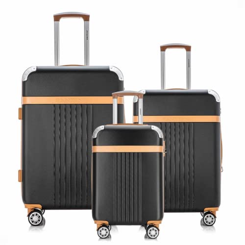 Kit Conjunto Mala Viagem Santino B182 Expansor 360 Tsa G M P Cor:Preto