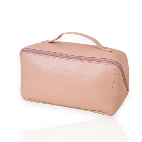 Nécessaire Bolsa Feminina Organizador Viagem Maquiagem Cosméticos Grande Espaçosa Blogueira (Rosa)