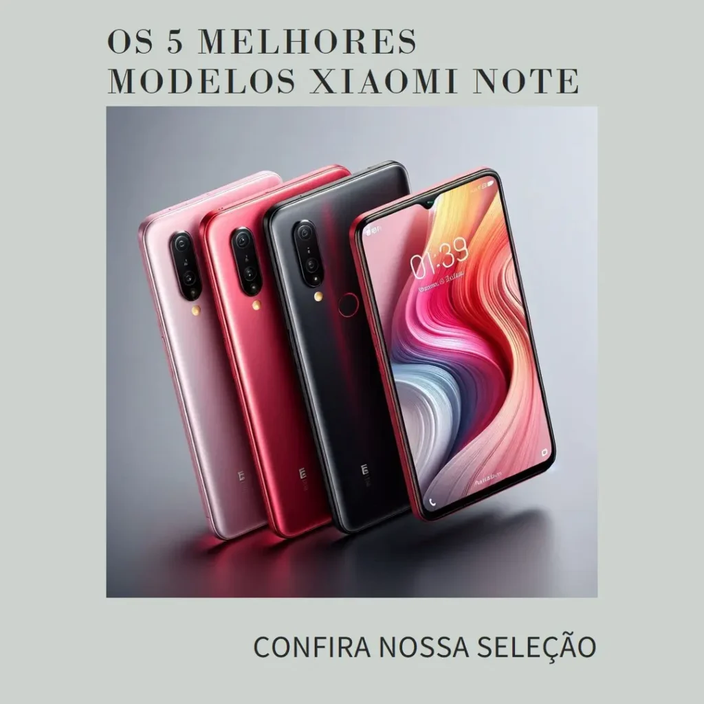 Cinco Principais Modelos de Xiaomi note