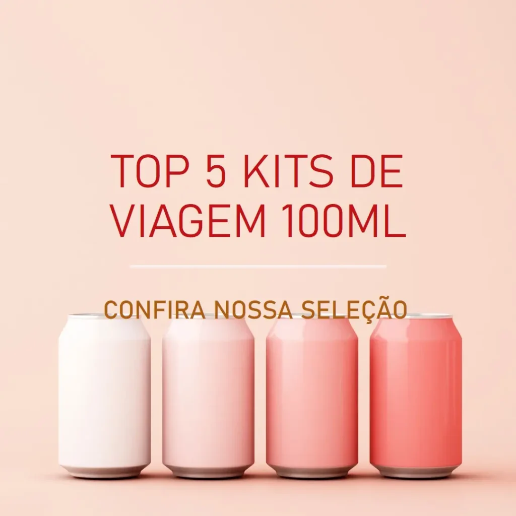Top Cinco kit frascos para viagem 100ml