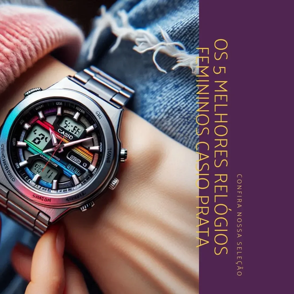 Principais Cinco Casio prata feminino