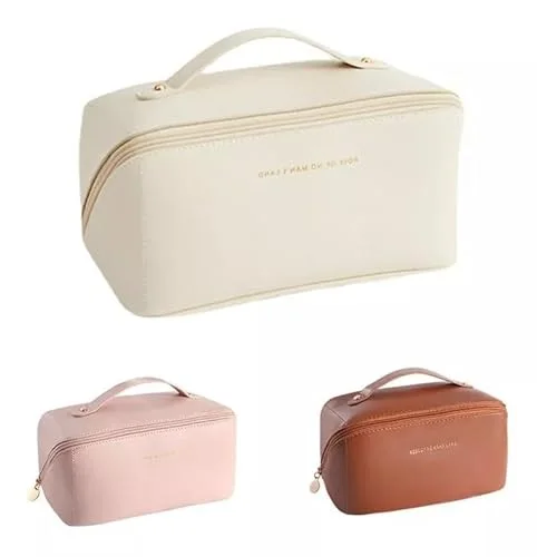 Bolsa Necessaire Feminina Organizador Maquiagem Viagem Blogueira (Marrom)