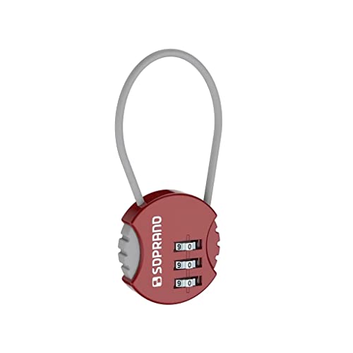 Cadeado de Segredo Numérico Para Malas de Viagem Bolsas Mochila Com Troca De Senha Z35 Vermelho - Soprano