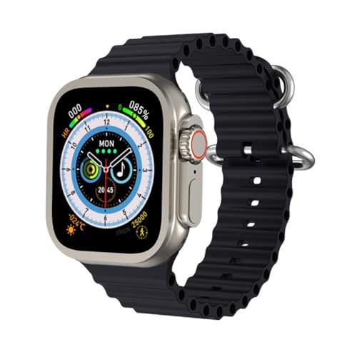 IWO Relógio Inteligente, iwo16 Ultra8 49mm, com Bússola, GPS, Armazenamento 1GB (Preto)