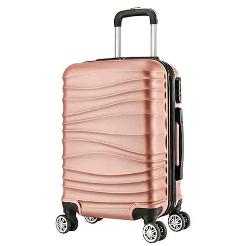 Mala de Viagem Grande 23kg Eagle Em ABS C/Rodinhas 360º - AS67 (Rosa Ouro)