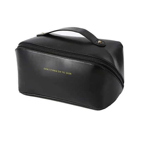 Nécessaire Bolsa Feminina Organizador Viagem Maquiagem Cosméticos Grande Espaçosa Blogueira (Preto)