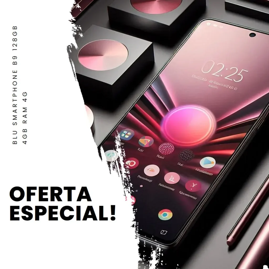 BLU Smartphone B9 128GB 4GB RAM 4G Tela 6.5" HD+ Câmera Tripla 13MP
