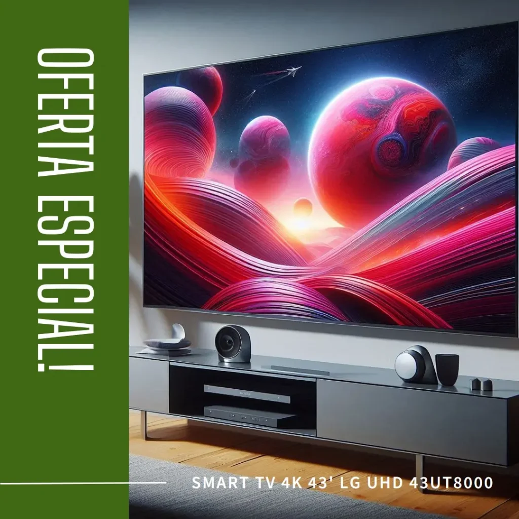 Smart TV 4K 43" LG UHD 43UT8000 com Processador α5, Alexa e Chromecast integrado