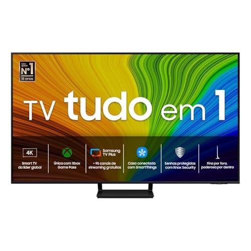 Samsung Smart TV 75 polegadas QLED 4K 75Q70D 2024, Tecnologia de Pontos Quânticos, Processador com AI, Painel até 120Hz, Design AirSlim 75"