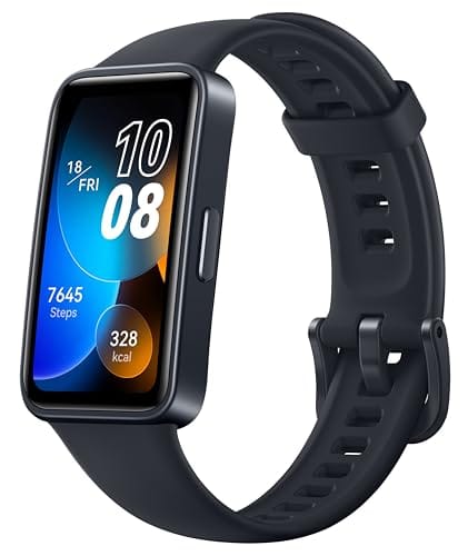 Smartband HUAWEI Band 8, Design Ultra-fino, 14 dias de duração da bateria, Bateria completa em apenas 45 mins, TruSleepTM 3.0, respostas rápidas de mensagens, compatível com iOS e Android, Preto