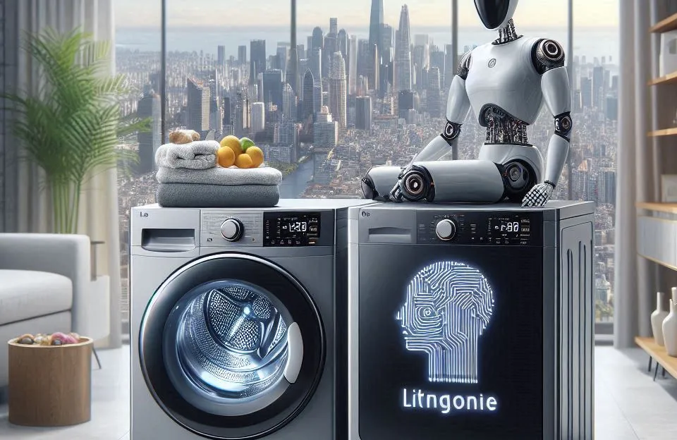 Lava e Seca Smart com Inteligência Artificial AIDD 12Kg LG VC5 CV3012WC5