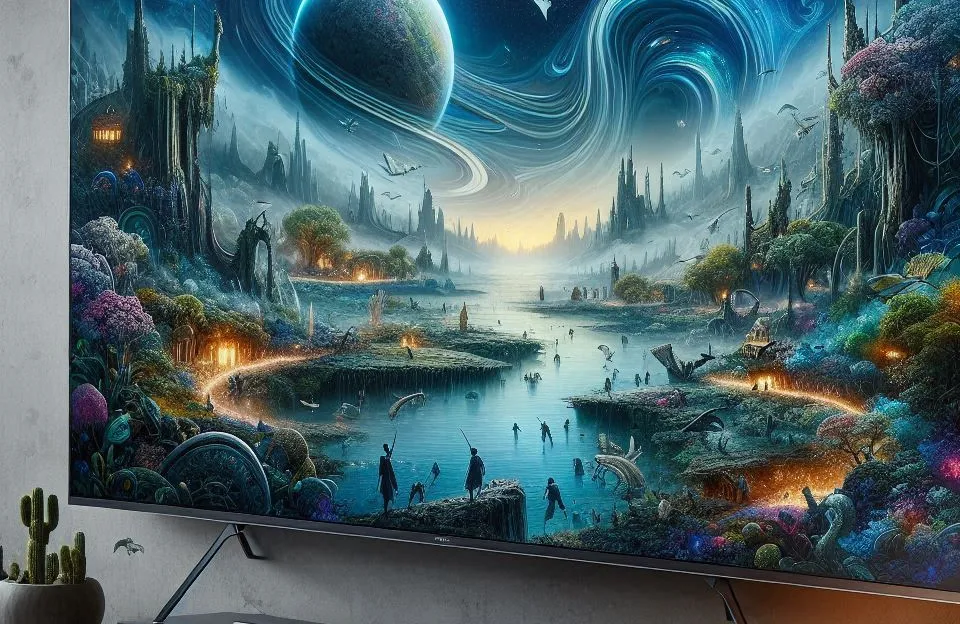 Samsung Smart TV 50" QLED 4K 50Q60D - Tecnologia de Pontos Quânticos, Design AirSlim