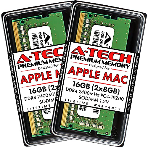 A-Tech 16 GB (2 x 8 GB) RAM para Apple 2017 iMac 27 polegadas Retina 5K, 21,5 polegadas Retina 4K | DDR4 2400 MHz PC4-19200 SO-DIMM 260-Pin CL17 1,2 V não ECC Kit de atualização de memória sem buffer