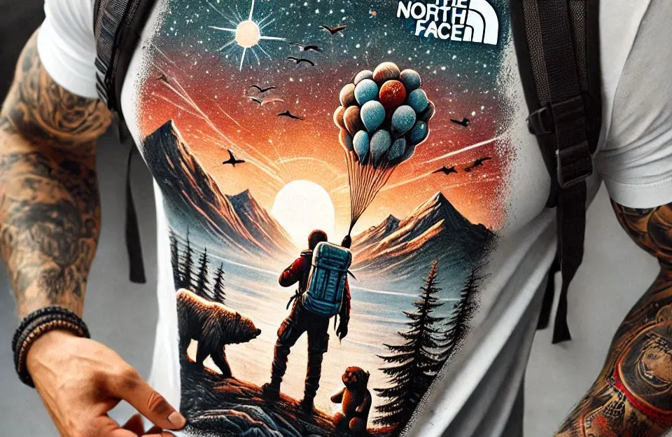 THE NORTH FACE Manga Curta Wander Estampada - Conforto e Estilo para Aventura