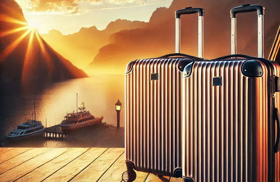 Conjunto de 2 Malas Viagem Para Bordo de Fibra Rígida – Rodas 360° e Cadeado