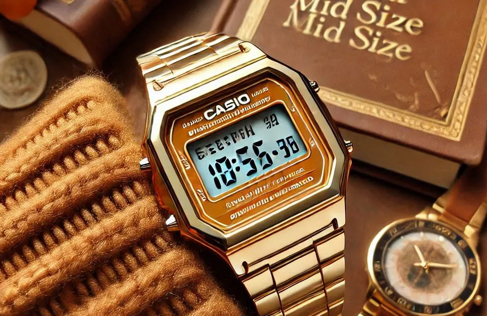Casio Relógio Feminino Retrô Digital Dourado Tamanho Médio