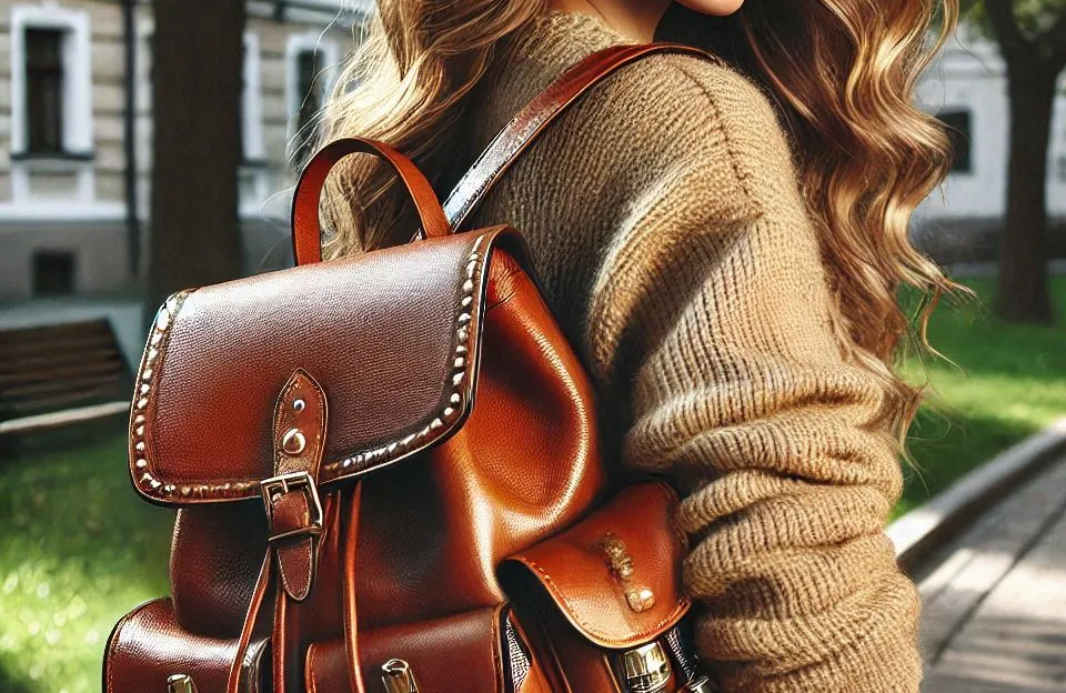 Mochila Feminina em Couro Legítimo Super Estilosa Modelo Jovem Marcela