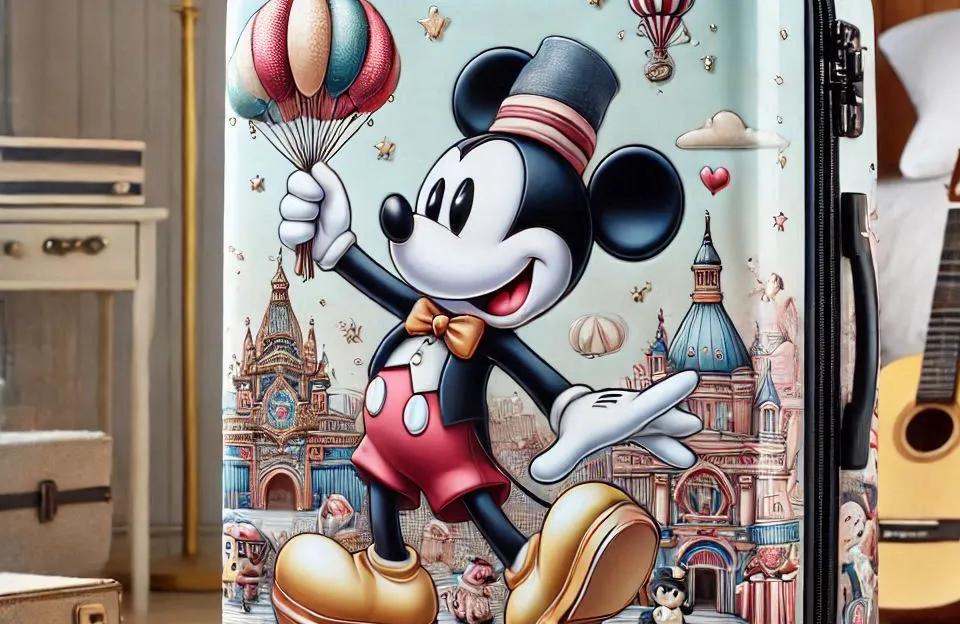 Mala de Bordo Mickey com Rodas 360 – Luxcel Ref.10350
