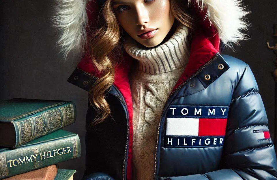 Tommy Hilfiger Jaqueta Feminina Acolchoada com Capuz e Cordão