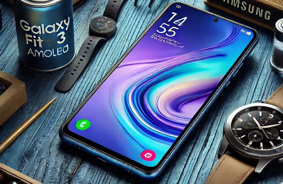 Samsung Galaxy Fit 3 Tela AMOLED 1,6" e 14 Dias de Bateria