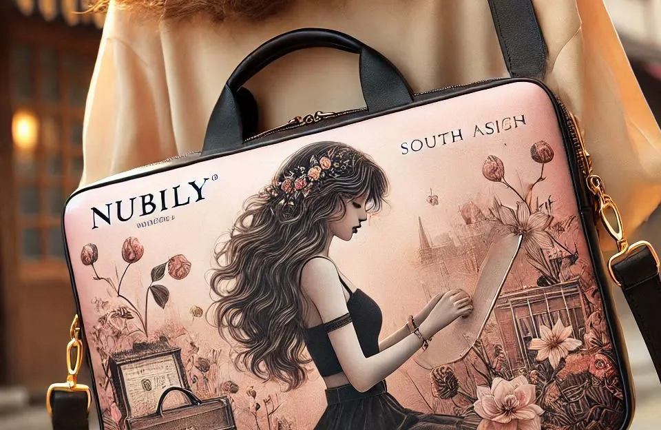 Bolsa feminina NUBILY para laptop de 15,6 polegadas, leve e impermeável