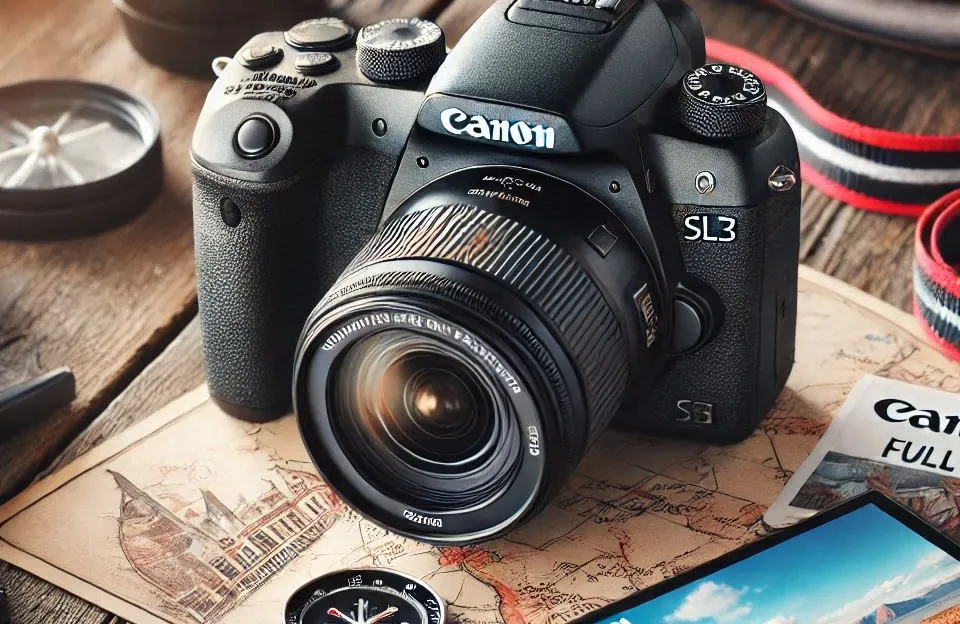 Câmera Canon SL3 DSLR com 24.1MP e Gravação em Full HD