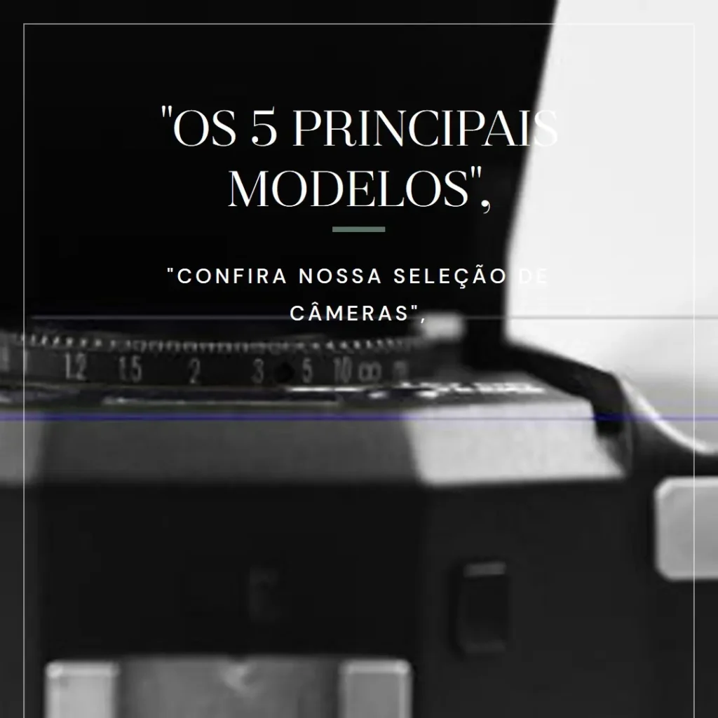 Os 5 Principais Modelos de  camera t7i Canon