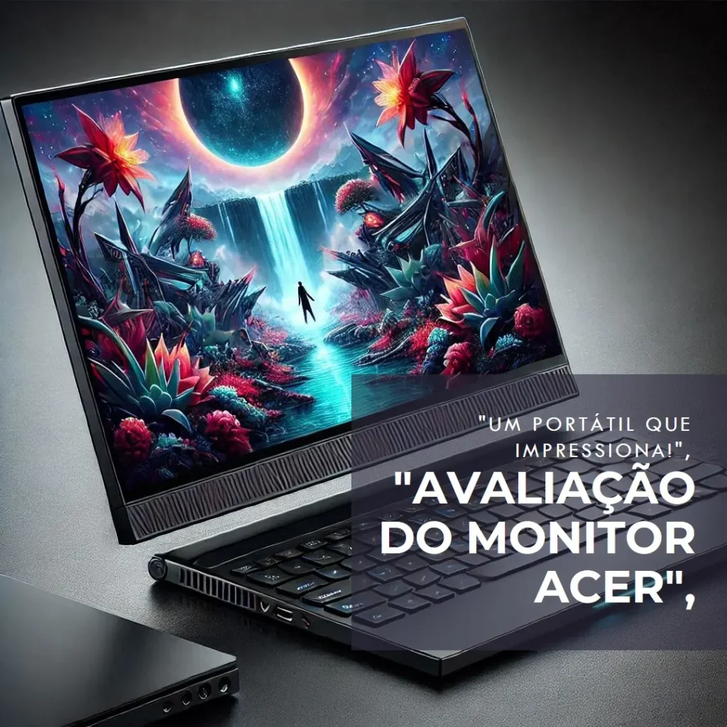 Monitor Acer Portátil Ultrafino PD163Q com Tela Dupla e Painel LED IPS