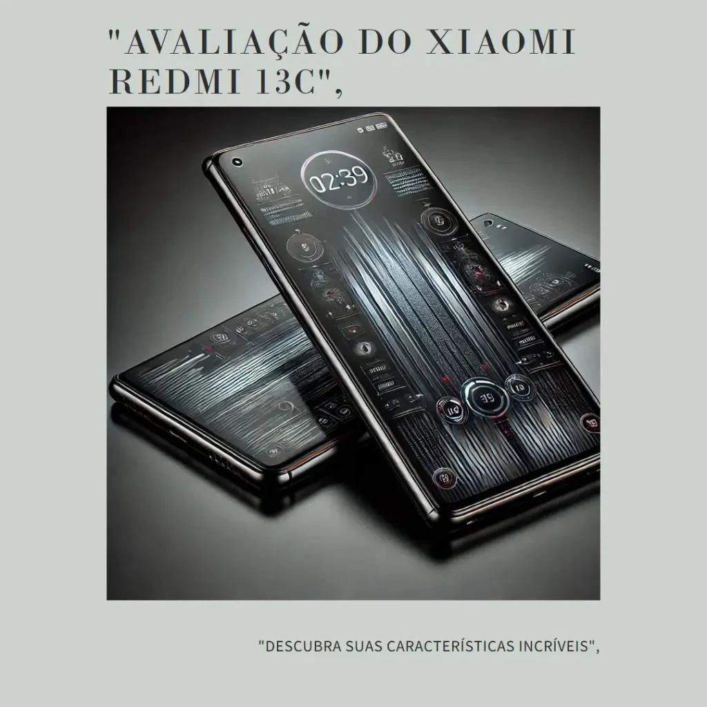 Smartphone Xiaomi Redmi 13C: 128GB, Tela 6,74", Câmera 50MP, 4GB RAM