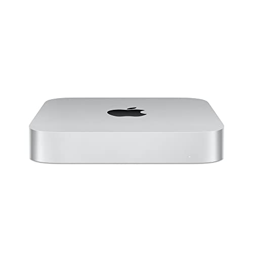 Computador Mac mini da Apple Chip M2 da Apple com CPU de 8 núcleos e GPU de 10 núcleos com 2023: 8GB de Memória unificada, de 512 GB de armazenamento SSD, Ethernet Gigabit.
