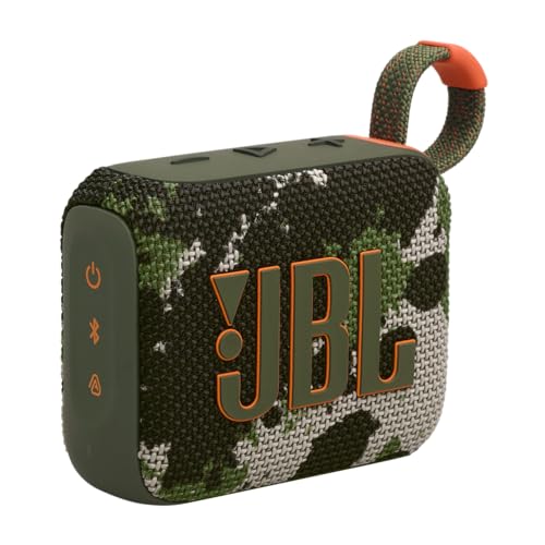 JBL Alto-falante Go4 à prova d'água ultraportátil com AURACAST, áudio potente, à prova de poeira, transmissão Bluetooth sem fio, 7 horas de reprodução, esquadrão