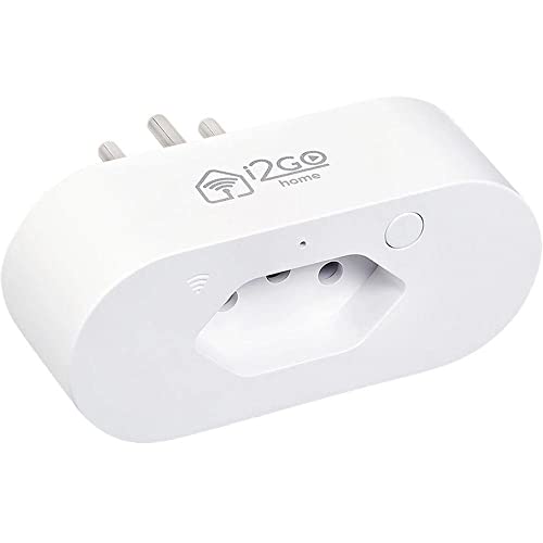 Tomada Inteligente Smart Plug Slim Wi-Fi 10A i2GO Home - Ligue ou Desligue Seus Eletrodomésticos Através do Celular - Compatível com Alexa