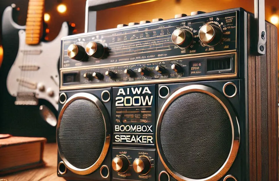 Caixa de Som Boombox Plus AIWA BBS-01-BG 200W: Potência e Durabilidade