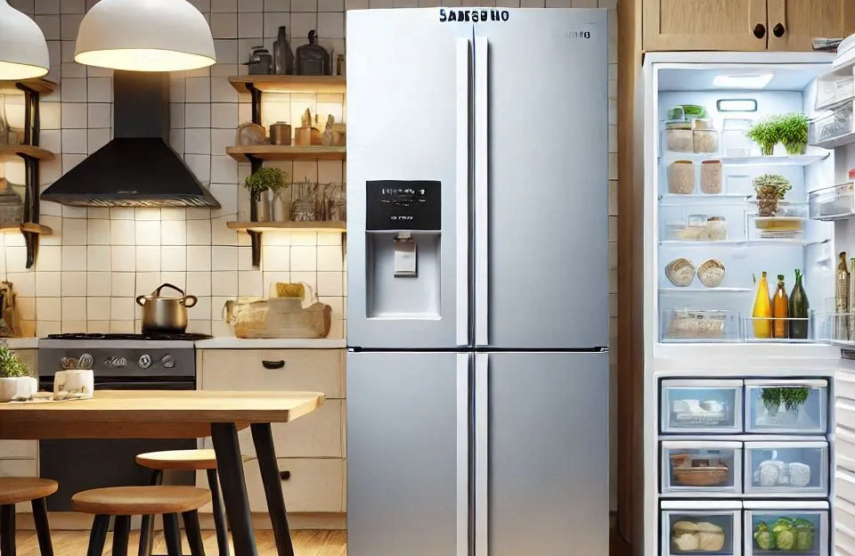 Geladeira Samsung RF49A Inverter Frost Free 3 Portas: Alta Capacidade e Eficiência