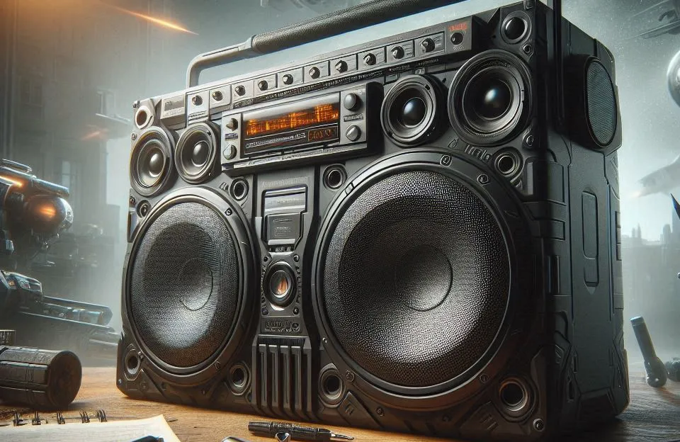 Caixa de Som Boombox AIWA BBS-01-B 200W: Potência e Durabilidade