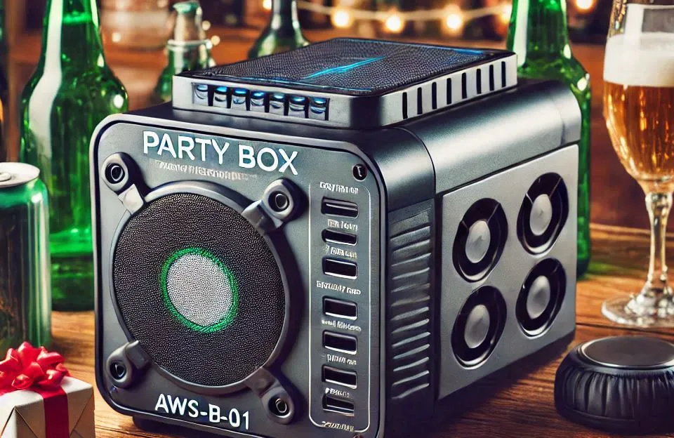 PARTY BOX AWS-PB-01: Potência e Portabilidade em um Só Produto