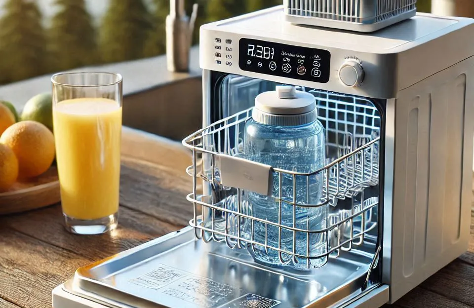 Lava-louças Portátil com Tanque de Água e 6 Programas de Lavagem