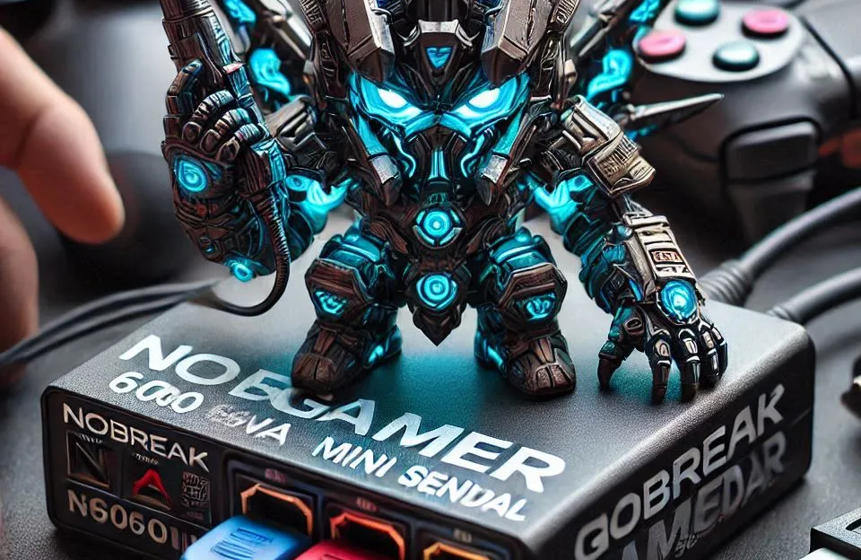 Nobreak Gamer NHS 600VA Mini Senoidal – Proteção Completa para seu Setup