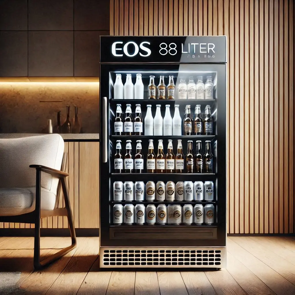 Frigobar Eos 88 Litros Duplex com Porta de Vidro Preto