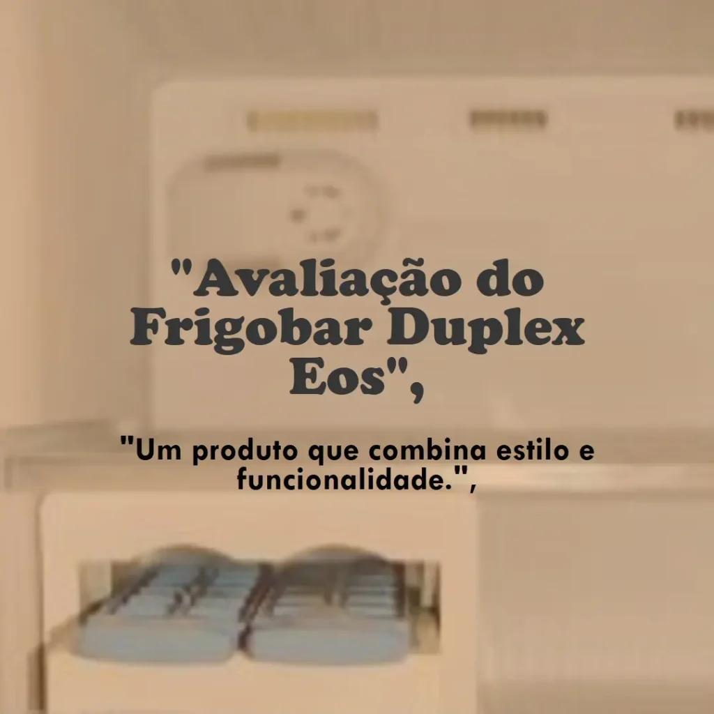 Frigobar Duplex Eos Efb140d 88 Litros: Compacto e Eficiente