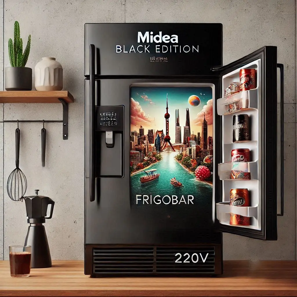 Frigobar Black Edition 124 Litros Midea MRC12B2-B 220v: Compacto e Elegante