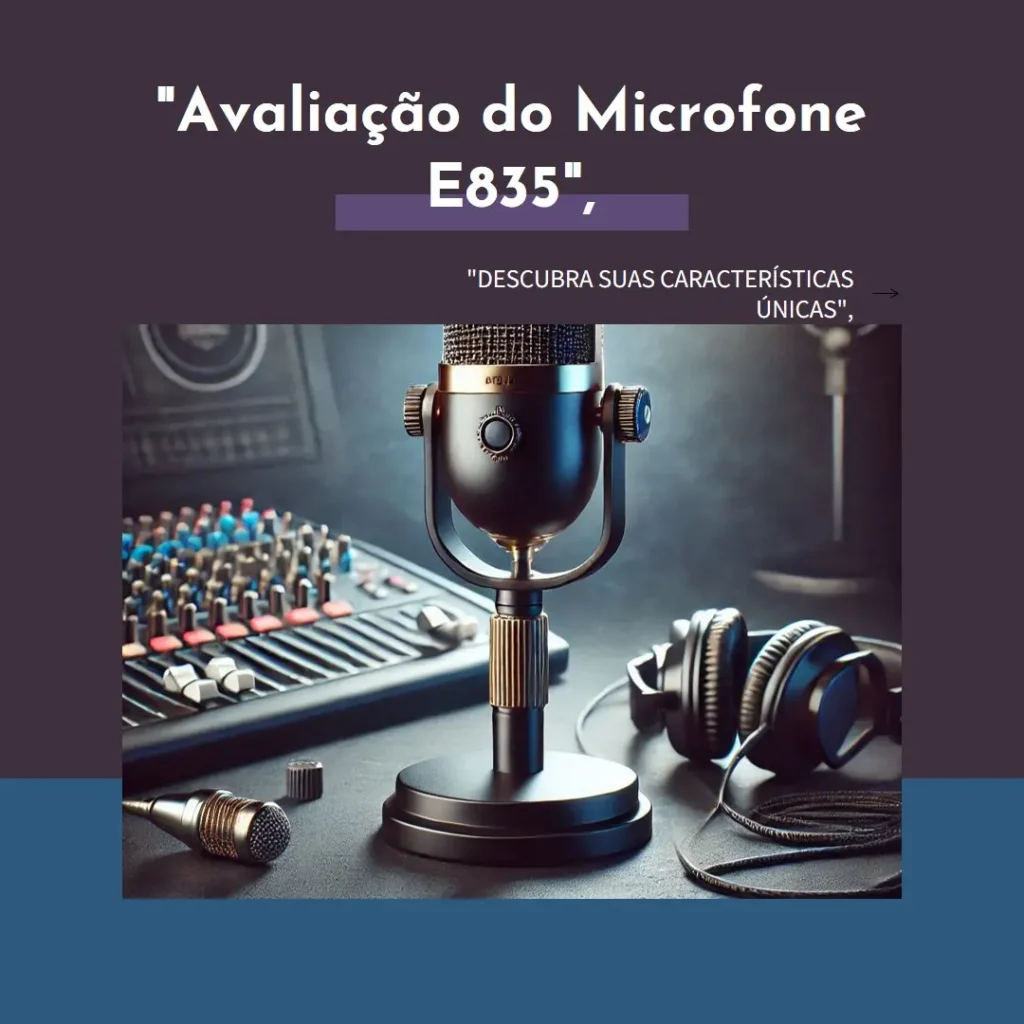 Microfone Dinâmico Cardióide E835 Sennheiser: Qualidade Profissional para Vocais