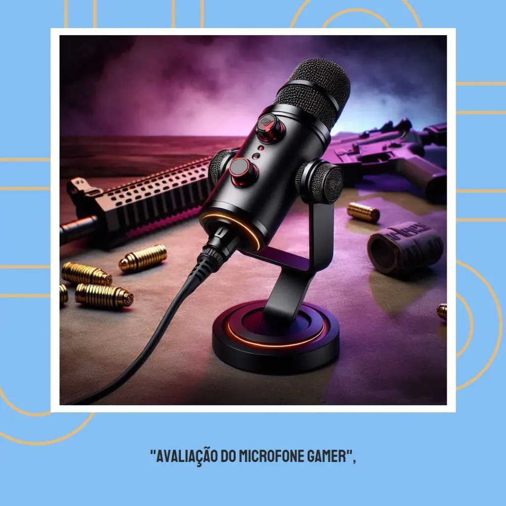 Microfone Gamer HyperX QuadCast S com LED RGB e Antivibração